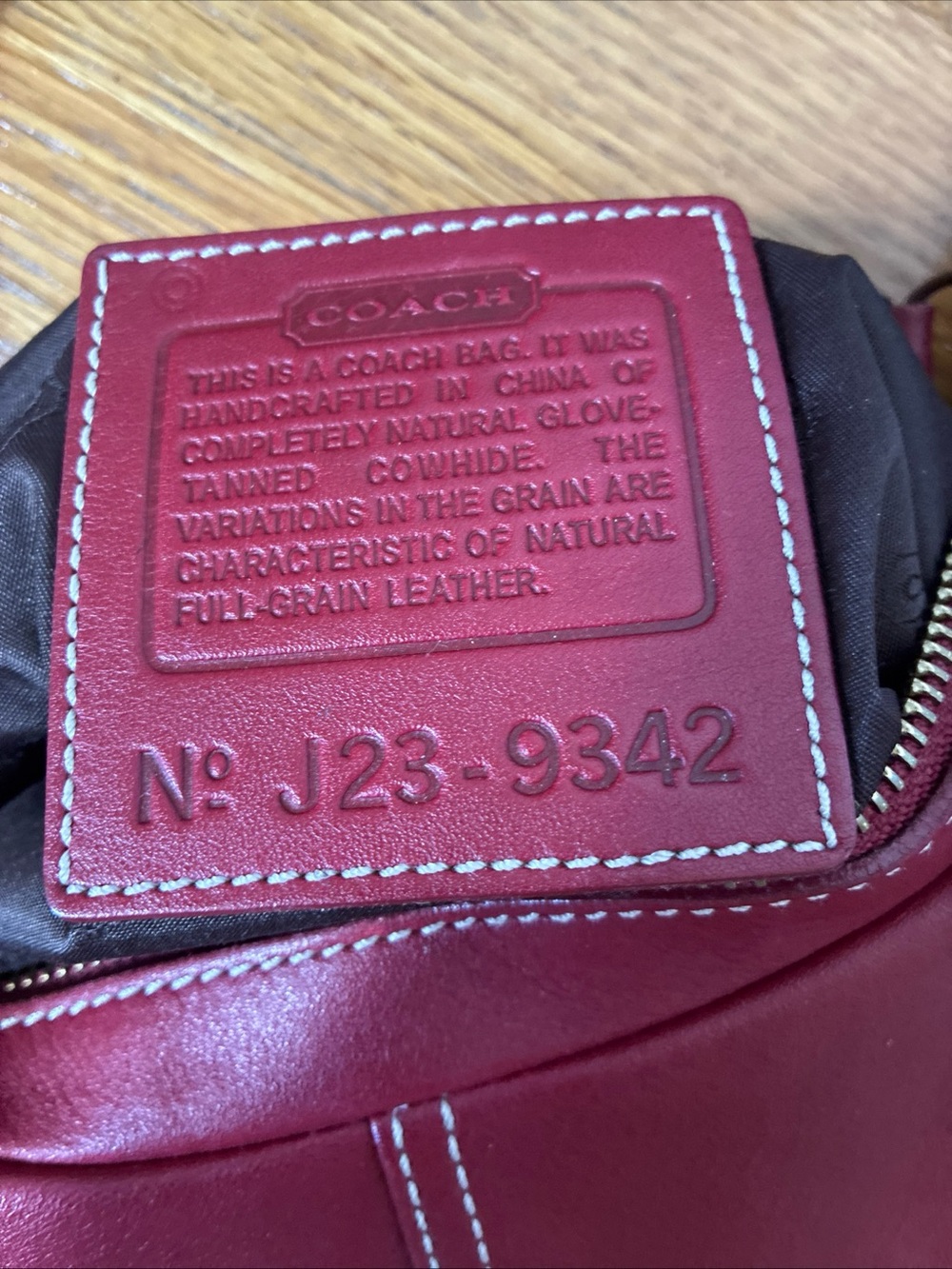 Coach vintage Legacy West Zoe J23 -9342 shoulder bag leather red - Picture 8 of 9